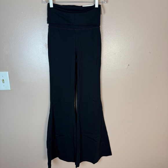 Aerie OFFLINE Super Flare High Rise Long Inseam Foldover Waist Leggings XS Black - Picture 10 of 11